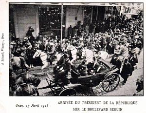 ORAN - BOULEVARD SEGUIN - ARRIVEE DU PRESIDENT LOUBET - 1903